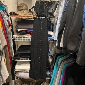 Aerie smocked button front midi dress Sz Sm